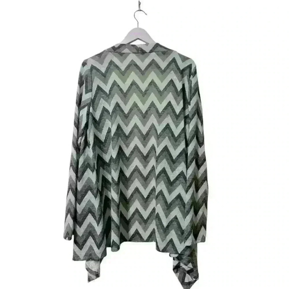 🟣Zulily Multicolor Greens & Blues Duster XL - Picture 2 of 2